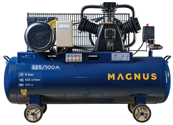 Компрессор поршневой KW-525/100A, новый фильтр, 220V